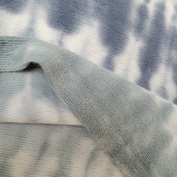 Madewell Ottoman Jacquard V-Neck Setlist Boxy Crop Top Tie-Dye Blue Women Sz XL - Picture 7 of 10